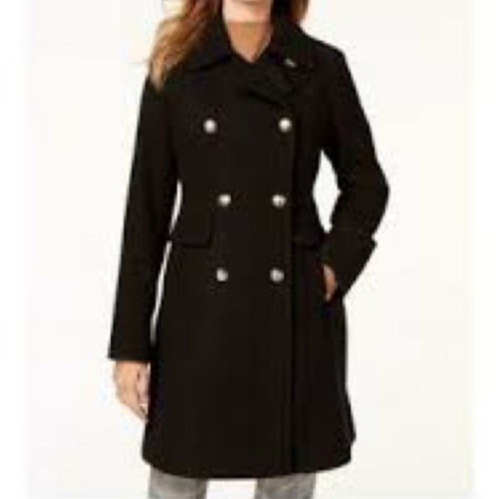Vince Camuto Wool Double Breasted Coat Jacket